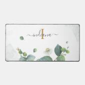 ユーカリのグリーンが美しいウェディングシャワー デスクマット (正面)