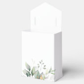 ユーカリのグリーンを使った水彩ウェディング フェイバーボックス (オープン)