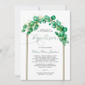 ユーカリのグリーンアーチ洗礼 招待状 (正面)