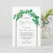 ユーカリのグリーンアーチ洗礼 招待状 (スタンド正面)