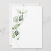 ユーカリのグリーンウェディングレセプション 招待状 (裏面)