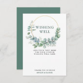 ユーカリのグリーンウェディング ウィッシング ウェル カード (正面/裏面)