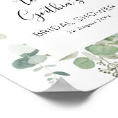 ユーカリのグリーンウェルカムサイン 結婚前お披露目パーティー ポスター (角)