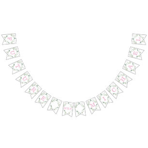 ユーカリのグリーンカスタム ブライダルシャワー バンティングフラッグ