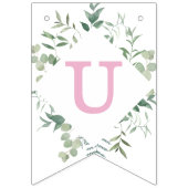 ユーカリのグリーンカスタム ブライダルシャワー バンティングフラッグ (第2の旗)