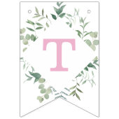 ユーカリのグリーンカスタム ブライダルシャワー バンティングフラッグ (第3の旗)