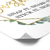 ユーカリのグリーン写真ゲストブック ポスター (角)