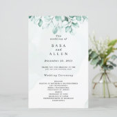 ユーカリのグリーン結婚式プログラム (スタンド正面)