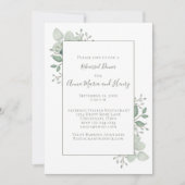 ユーカリのグリーン装飾 リハーサルディナー 招待状 (正面)