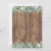 ユーカリのグリーン　セーブ・ザ・デートカード｜ラスティック 招待状 (裏面)