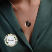 ユーカリのグリーン ネームタグ 缶バッジ