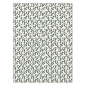 ユーカリのグリーン ボタニカル おしゃれな グリーン ホワイト テーブルクロス (正面)