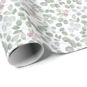 ユーカリのグリーン 水彩 sage green ラッピングペーパー (ロールコーナー)
