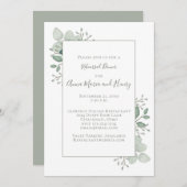 ユーカリのグリーン foliage リハーサルディナー 招待状 (正面/裏面)