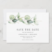 ユーカリのグリーン Photo Script Save the Date セーブザデート (正面)