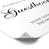 ユーカリのサイン私たちのゲストブックのポスタ結婚ーサインにサイン ポスター (角)