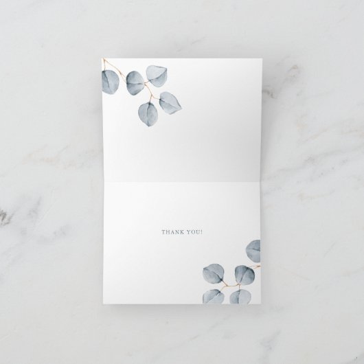ユーカリのシンプルさ | 結婚式 サンキューカード (内部)