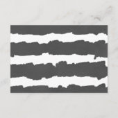 ユーカリのシンプルな白黒結婚式の詳細 エンクロージャーカード (裏面)