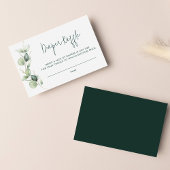 ユーカリのスクリプト赤ちゃんシャワーおむつラッフル エンクロージャーカード