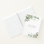 ユーカリのセージのアイビーレタードーターメモリー ノートブック (内部)