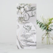 ユーカリのテーブルセッティングリハーサルディナー 招待状 (スタンド正面)