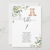 ユーカリのテーブル番号を待つことができる 招待状 (正面)