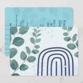 ユーカリのトンボのオーストラリア植物芸術 招待状 (正面/裏面)