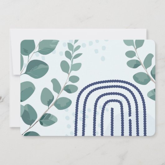 ユーカリのトンボのオーストラリア植物芸術 招待状 (正面)