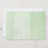 ユーカリのバプテスマ、緑の葉のモダン写真 招待状 (裏面)