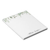 ユーカリのパーソナライズされた緑 ノートパッド (アングル)