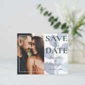 ユーカリのフォトウェディングの予算を抑えたSave the Date (スタンド正面)