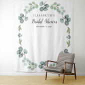 ユーカリのブライダルシャワー写真撮影用小道具背景 タペストリー (インサイチュ)