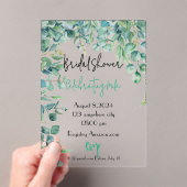 ユーカリのブライダルシャワー招待カード アクリル招待状 (インサイチュ (ポータブル))
