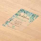 ユーカリのブライダルシャワー招待カード アクリル招待状 (レイダウン)