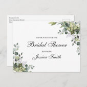 ユーカリのブライダルシャワー招待状ポストカード ポストカード (正面/裏面)