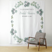 ユーカリのブライダルシャワー フォトブース プロップ背景 タペストリー (インサイチュ)