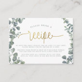 ユーカリのブライダルシャワー レシピリクエスト エンクロージャーカード (正面)