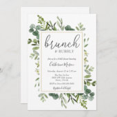 ユーカリのブランチとバブルリーのブライダルシャワー 招待状 (正面/裏面)