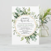 ユーカリのブランチ男女兼用赤ちゃん 招待状 (スタンド正面)