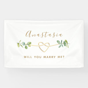 ユーカリのプロポーズサイン "Will You Marry Me" 横断幕