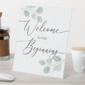 ユーカリのペデスタルサインの始まりへようこそ 台座サイン (インサイチュ)