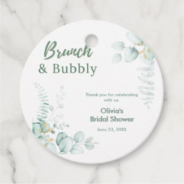 ユーカリのボタニカルなブライダルシャワー Brunch & Bubbly フェイバータグ