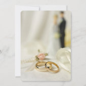 ユーカリのボタニカルデザインとゴールドフレームの結婚式招待状 招待状 (裏面)