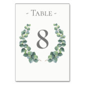 ユーカリのリースのテーブル数カード テーブルナンバー (裏面)