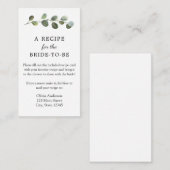 ユーカリのレシピ依頼カード 同封カード エンクロージャーカード (正面/裏面)