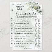 ユーカリの上またはシャワーのバイリンガルゲーム (正面/裏面)