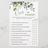 ユーカリの上または下ブライダルシャワーゲーム (正面)