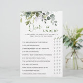 ユーカリの上または下ブライダルシャワーゲーム (スタンド正面)