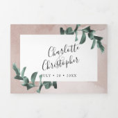 ユーカリの全てを一結婚つの色に染める 三つ折り招待状 (カバー)