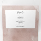 ユーカリの全てを一結婚つの色に染める 三つ折り招待状 (内部最初)